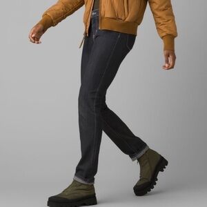 Prana Womens Kayla Jeans Grey Black‎ Slim Straight Leg Jeans 30